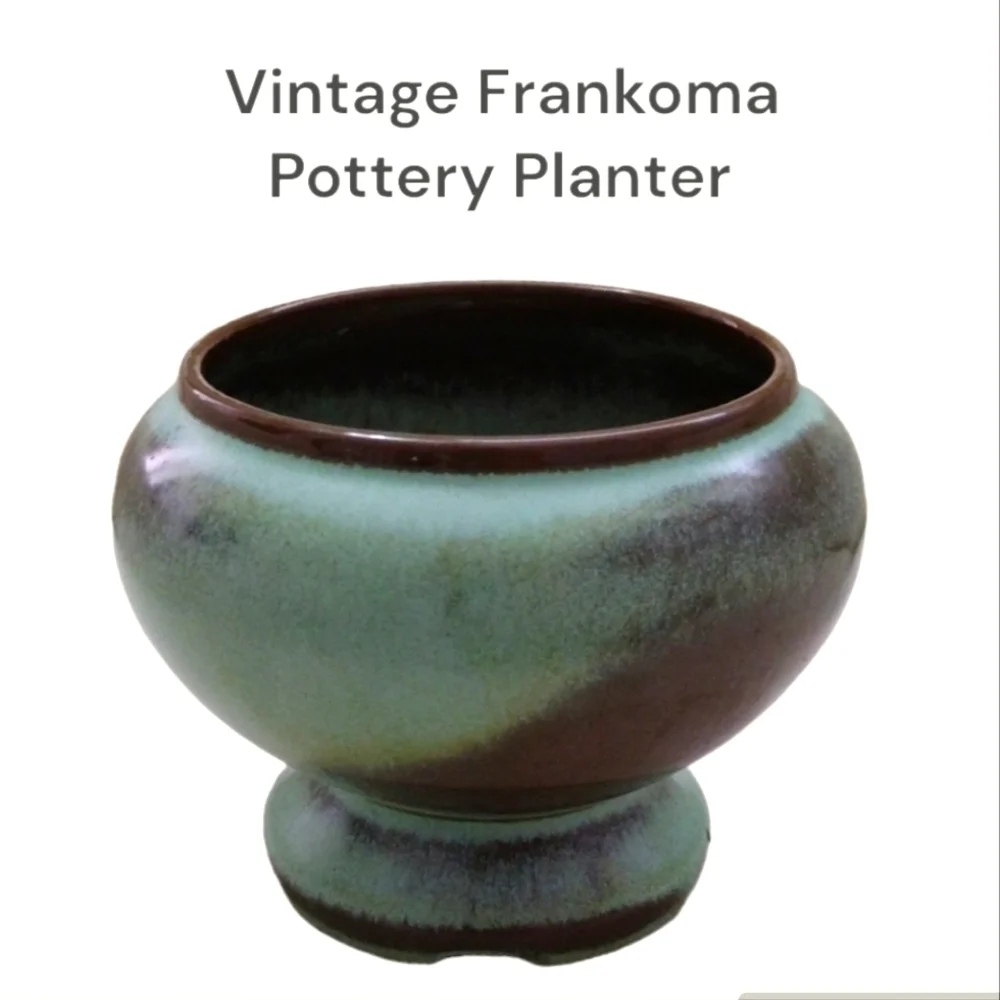 Vintage Frankoma Pottery Prairie Green #225 Planter